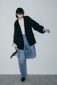 リメイクタックデニムパンツ