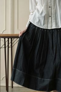 【お届け最短】デニムタックスカート【定番】2025ss