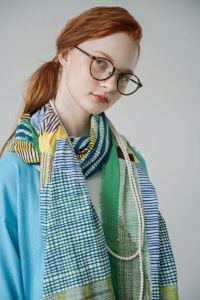 カラフル織刺しストール