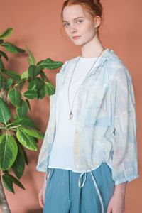 プリントコットンパーカー