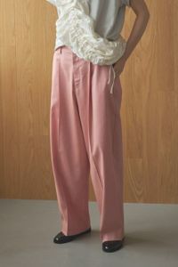 シャンブレーセンタープレスパンツ