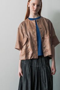 配色パイピングボレロ