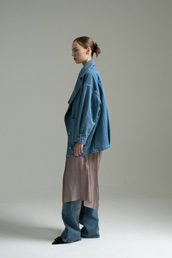 変形カラーデニムシャツ | メゾンドアムウ