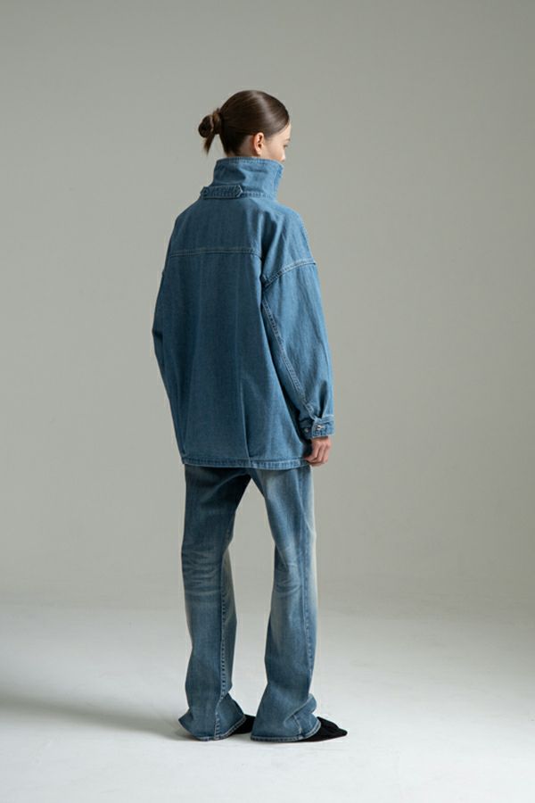 変形カラーデニムシャツ | メゾンドアムウ