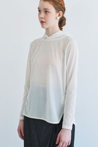 シアーベロアフードプルオーバー