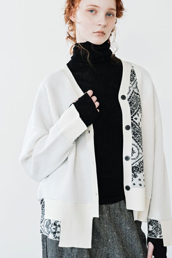 【30%OFF】ペイズリーピースパイルカーディガン