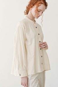 綿起毛ブラウス