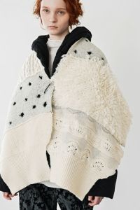 【お届け最短】ニットパネルマフラー(キルトピン付)　