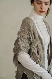 【お届け最短】ケーブルフリンジZipベスト