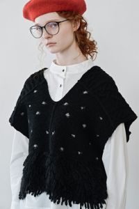 ニットパネルベスト