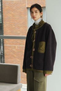 レイヤードボアブルゾン