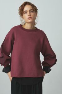 裏起毛ティアドロッププルオーバー