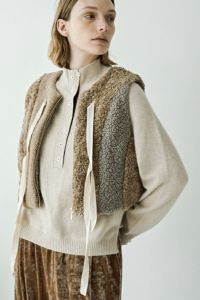 パッチワークファーベスト