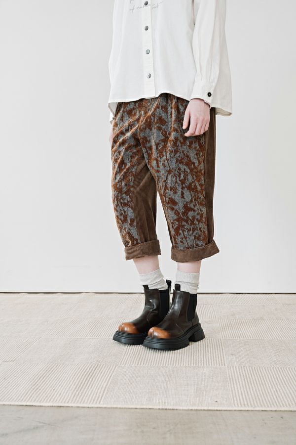 お届け最短】フロッキーデニム8分丈パンツ | メゾンドアムウ