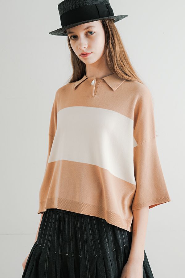 ❤NIZ0015❤ 2月上旬入荷】とろみバイカラーシャツ | メゾンドアムウ