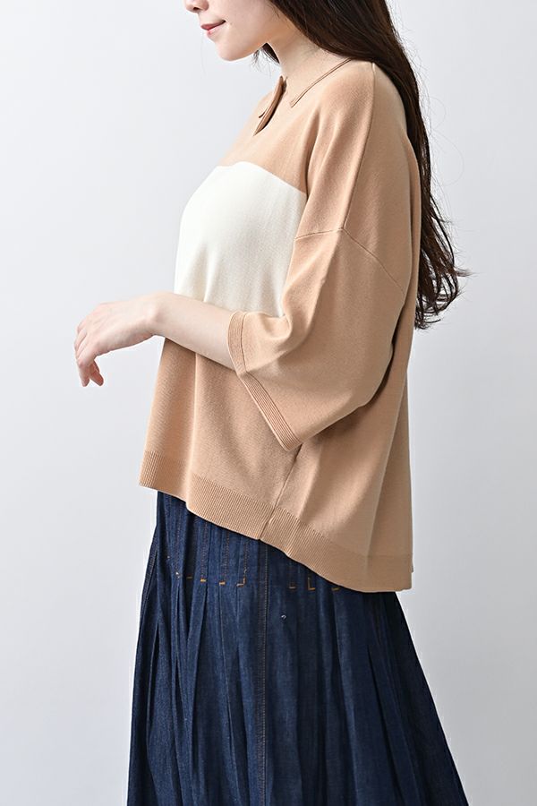 2月上旬入荷】とろみバイカラーシャツ | メゾンドアムウ