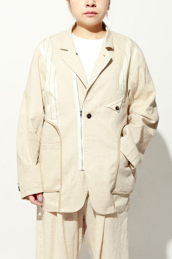 2月上旬入荷】リネンテーラードジャケット | メゾンドアムウ